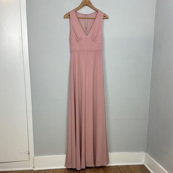 BHLDN Anthropologie Pale Pink Capulet Dress Size S - Picture 2 of 9